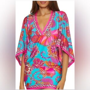 Trina Turk Meilani Floral Swim Dress Cover-Up | Women’s Size L
